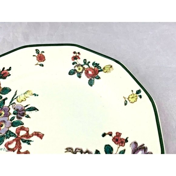 Royal Doulton Old Leeds Sprays - Small Bread & Butter Plate - Green Backstamp - Picture 5 of 6